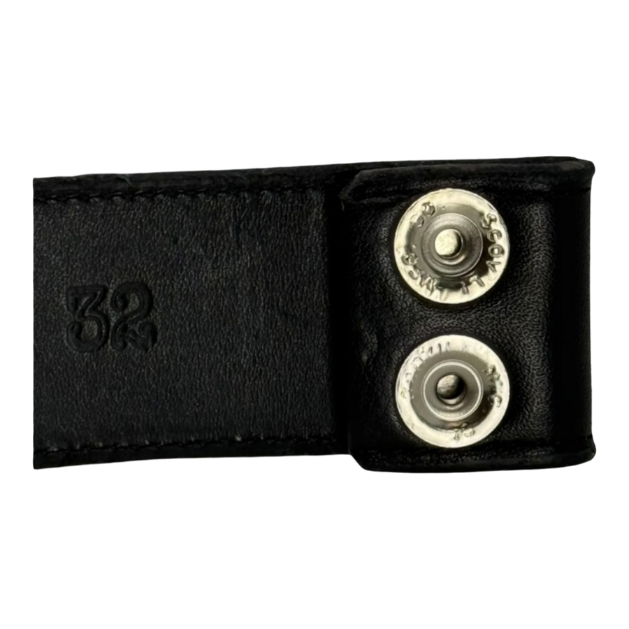 Chrome Hearts Black Leather Belt Strap - Size 32