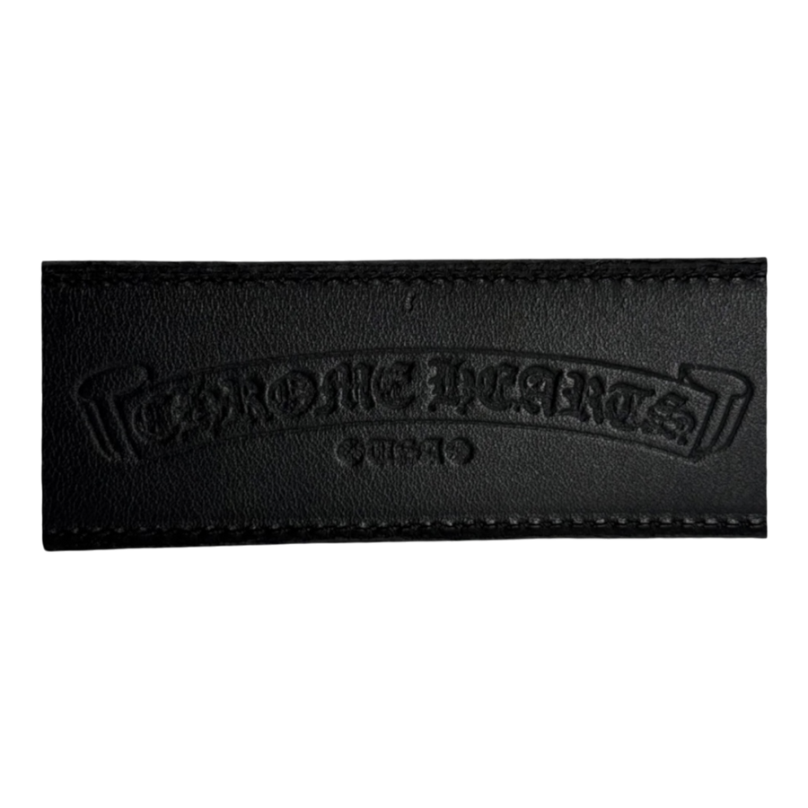 Chrome Hearts Black Leather Belt Strap - Size 32