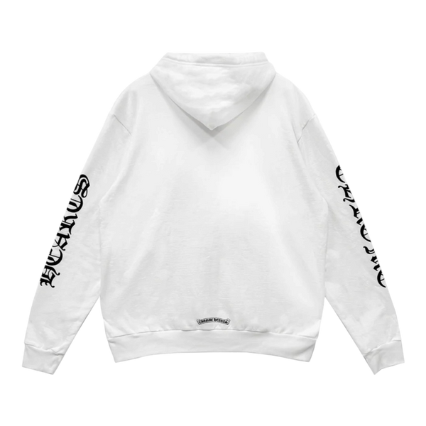Chrome Hearts Vertical Logo Hoodie White