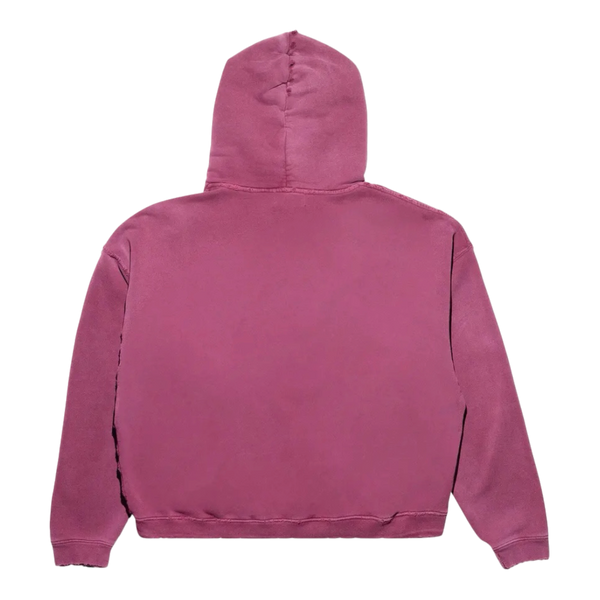 Enfants Riches Déprimés Thrashed Logo Hoodie Worn Burgundy/Black