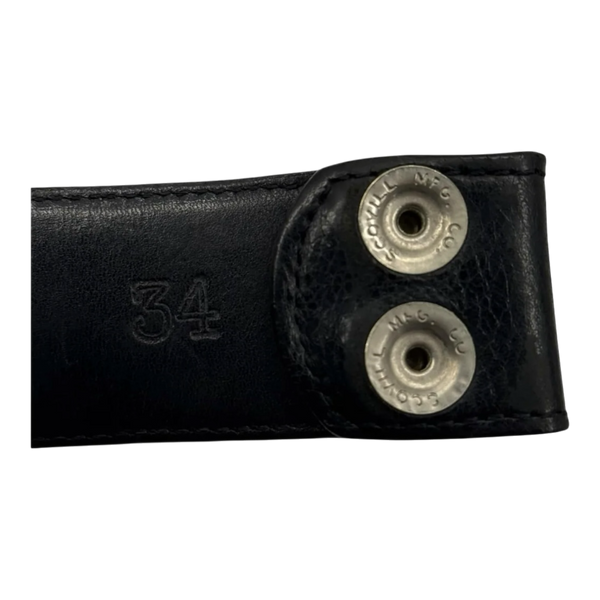 Chrome Hearts Black Leather Belt Strap - Size 34