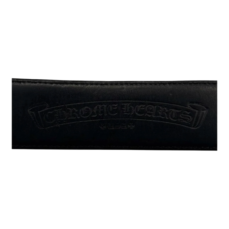 Chrome Hearts Black Leather Belt Strap - Size 34