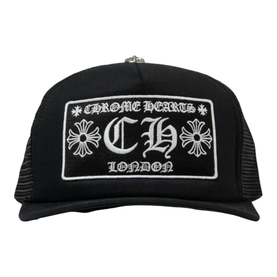 Chrome Hearts CH London Trucker Cap Black/White